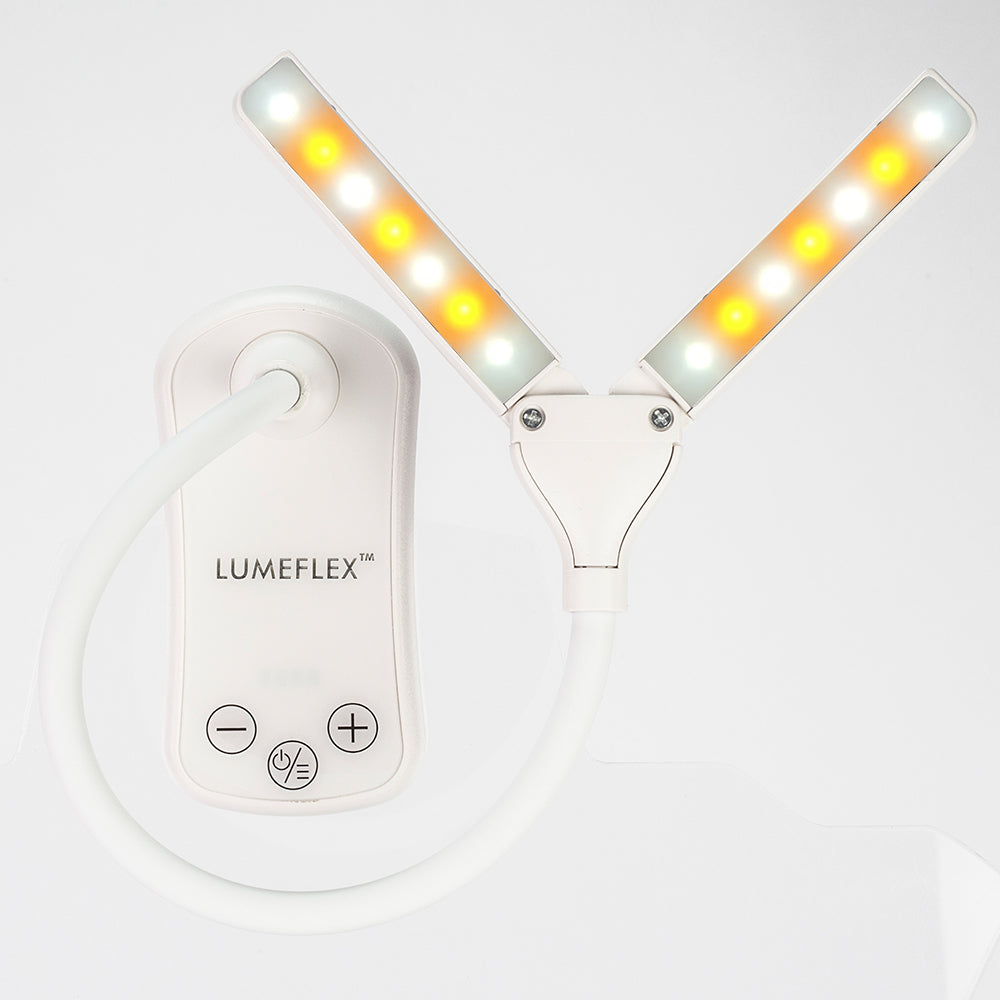 Dvouhlavá lampa na čtení Lumeflex